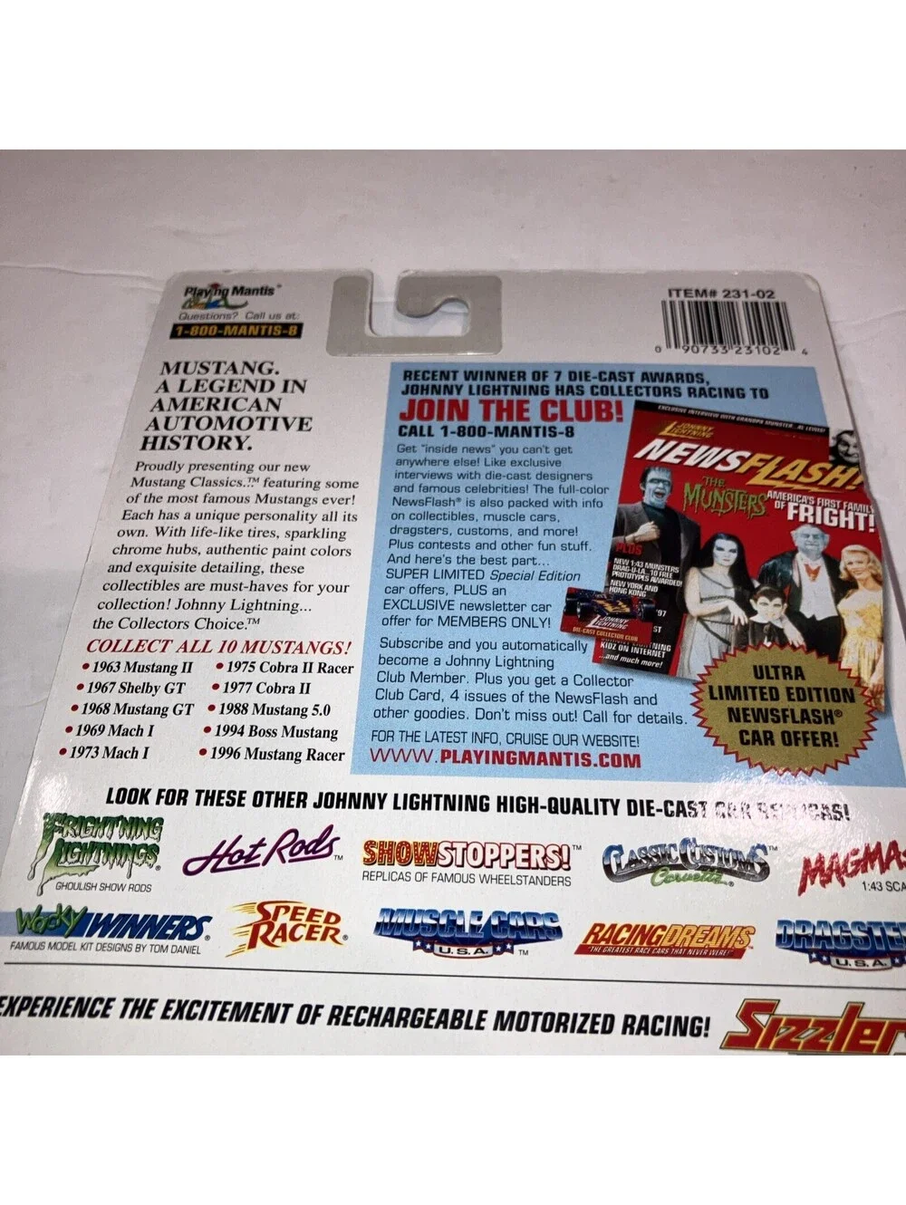 Johnny Lightning Mustang Classics # 21 1977 Cobra II Vintage 1997 NEW